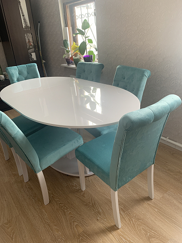 Стул Amelia white / fabric tiffany фото покупателя 6